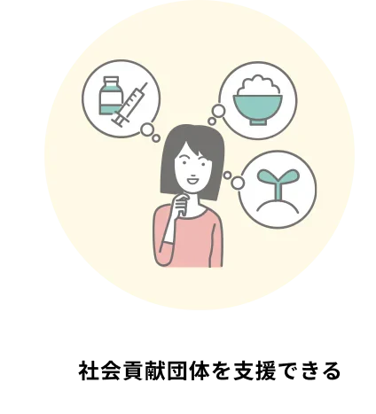 社会貢献を考える人のイラスト
